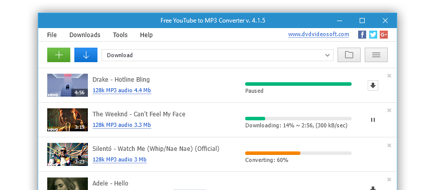 Convert youtube video to audio file